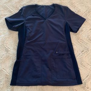 Cherokee Navy Blue Scrub Top
